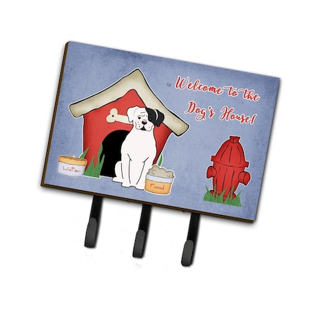 Carolines Treasures Dog House Collection White Boxer Cooper Leash or Key Holder BB2868TH68